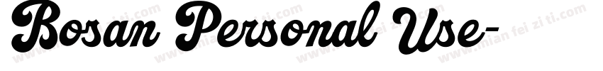 Bosan Personal Use字体转换